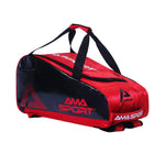 Sac à Dos Padel AMASPORT Cuir - Grande Capacité Imperméable Poche Sécurité Rouge