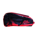 Sac à Dos Padel AMASPORT Cuir - Grande Capacité Imperméable Poche Sécurité Rouge