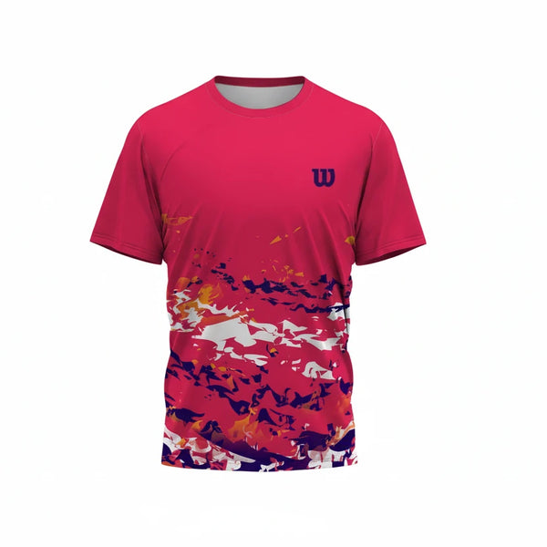 T-Shirt Wilson Sport Été Homme Femme - Séchage Rapide Badminton Fitness Col Rond