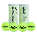 Balles Padel AMASPORT Professionnelles - Haute Élasticité Résistantes (Lot de 2 Tubes)