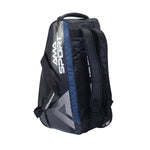Sac à Dos Padel AMASPORT Cuir - Grande Capacité Imperméable Poche Sécurité Bleu Foncé